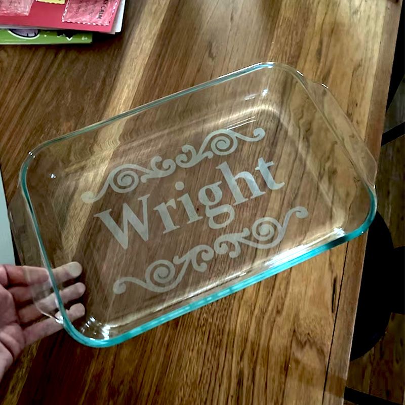 Personalized Engraved Baking Dish, Custom Mother Day Gift