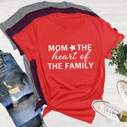 Mom The Heart Of Family Shirt Mauve Mother's Day Shirt