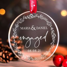 Our First Christmas as Engaged Xmas Bauble