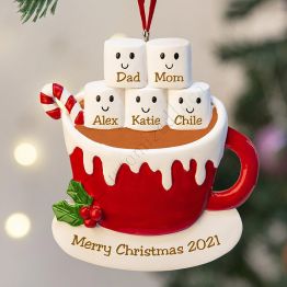 Personalized 2021 Coffee Mug Style Christmas Ornament 