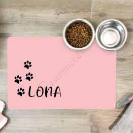 Personalized Dog bowl mat Custom Pet Gift