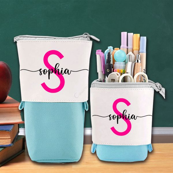 Portable Monogram Two USES Large Capacity Pencil Case Pen Holder