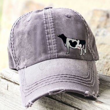 Custom Livestock Hat, Pig, Shorthorn, Sheep, and Holstein Flag Hat