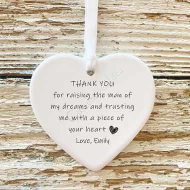 Personalised Ceramic Heart Plaque for Wedding Day Mom ornament Wedding Party Gift