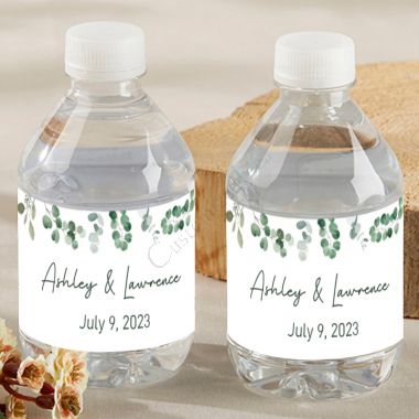 Personalized Wedding Water Bottle Labels for Engagement Bridal Shower Party