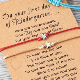 First Day of Kindergarten, Back to School Anxiety Separation Bracelet 