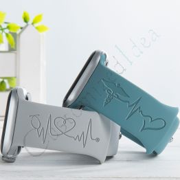 HEARTBEAT Custom Initials Engraved Watch Band