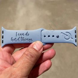 Personalized  Laser Engraved Watch Band, Motivational Text