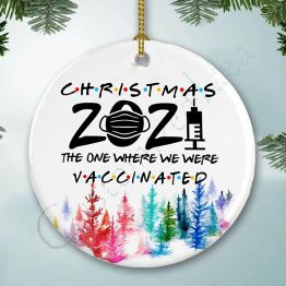 2021 The One Where We Were Vacc Tree Xmas Ornament