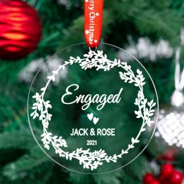 2021 Personalized Acrylic Engaged Ornament