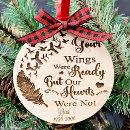 Personalized Sympathy Memorial Christmas Ornament