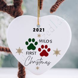 Personalized Pet's First Christmas Ornament