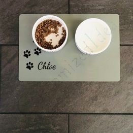 Personalized Dog bowl mat Custom Pet Gift