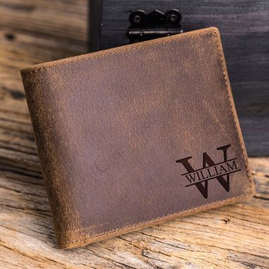 Vintage Personalized Leather Wallet