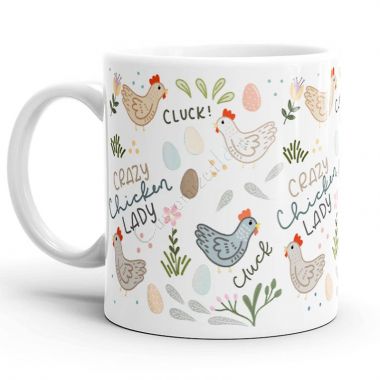 Crazy Chicken Lady Coffee Mug, funny Farm Gift, Hen Mug