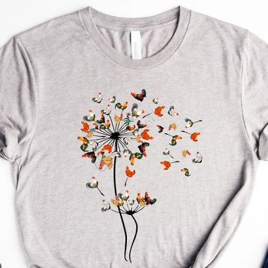 Dandelion Chicken Flower Shirt, Funny Chicken Shirt, Farmer Shirt