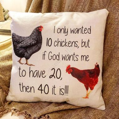 Funny Chicken Throw Pillow Chicken decor For Chicken lovers