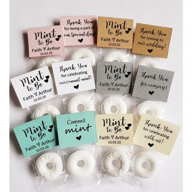 Personalized Mint To Be Wedding Favors Engagement party Label Tags Sticker