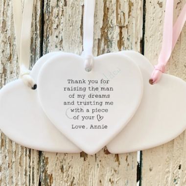 Personalised Ceramic Heart Plaque for Wedding Day Mom ornament Wedding Party Gift