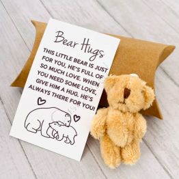Bear hug , love token, animal pocket hug- great for kids at school