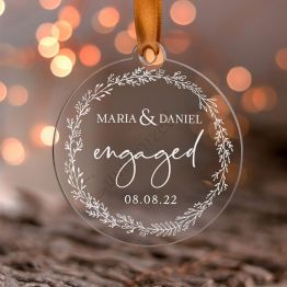 Our First Christmas as Engaged Xmas Bauble