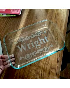 Personalized Engraved Baking Dish, Custom Christmas Gift For Baking Lovers