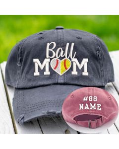 Baseball Mom and Softball Mom Ball Cap Sports Mom Hat