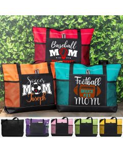 Custom Sports Mom Tote Bag with Players' Names and Numbers