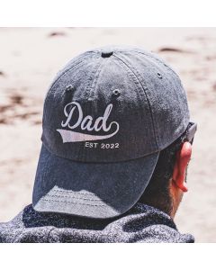 Dad Est Hat, Embroidered Fathers Day Gift Personalized Hat