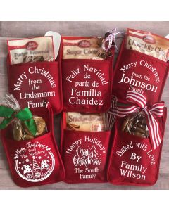 Family Christmas Gift Personalized Family Name Pot Holders Easy Holiday Gift 