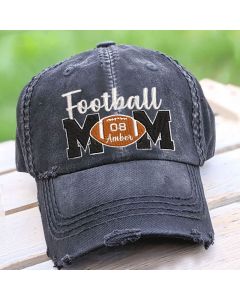 Personalized Football Mom Hat with Kids' Names & Number, Football Mom Gift