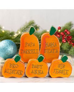 Personalized Pumpkin Halloween Family Decor, Thanksgiving Home Gift