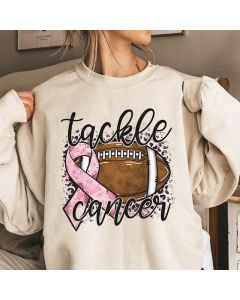 Tackle Cancer Sweatshirt, Breast Cancer Awareness, Watch Football Hoodie