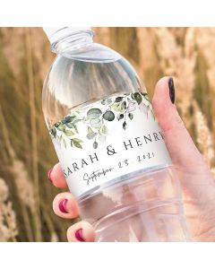 Personalized Wedding Water Bottle Labels for Engagement Bridal Shower Party